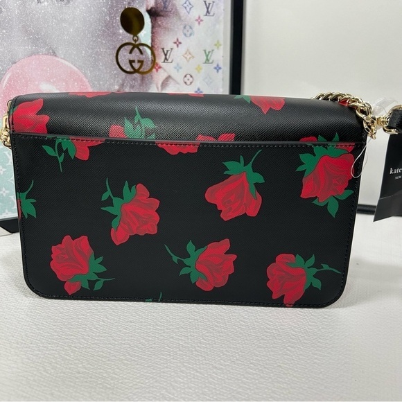 Kate Spade Madison Rose Toss Printed Flap Crossbody bag NWT - Picture 11 of 12